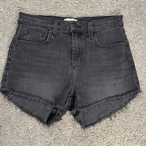 L’Agence Ryland High Rise Dark Graphite Gray Jean Shorts Size 24
